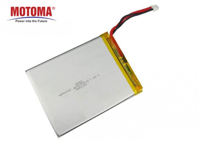 휴대용 인쇄 기계를 위한 2500mah 3.8 V Lipo 건전지 500 주기 생활 0