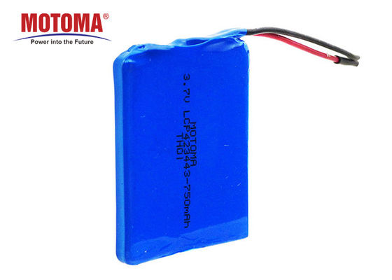 750mah 3.7 볼트 재충전용 리튬 폴리머 배터리 IEC62133 UN38.3 MSDS 승인