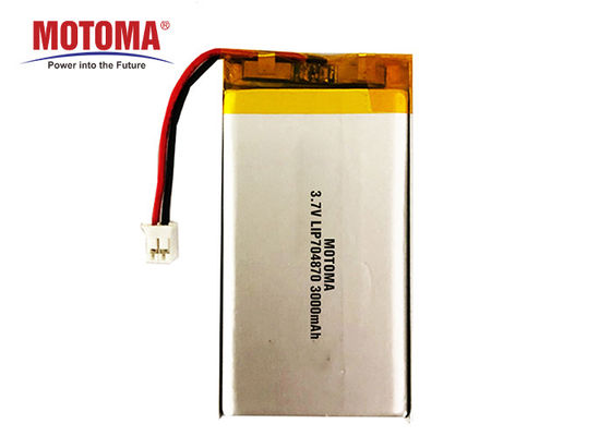 고용량 리튬 중합체 건전지 3000mah 3.7V 500배 주기 생활