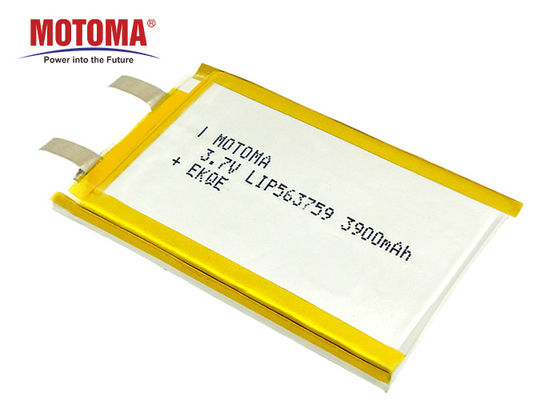 증명서와 주문 제작된 높은 일관성 리포 건전지 팩 LIP563759-3.7V3900mAh